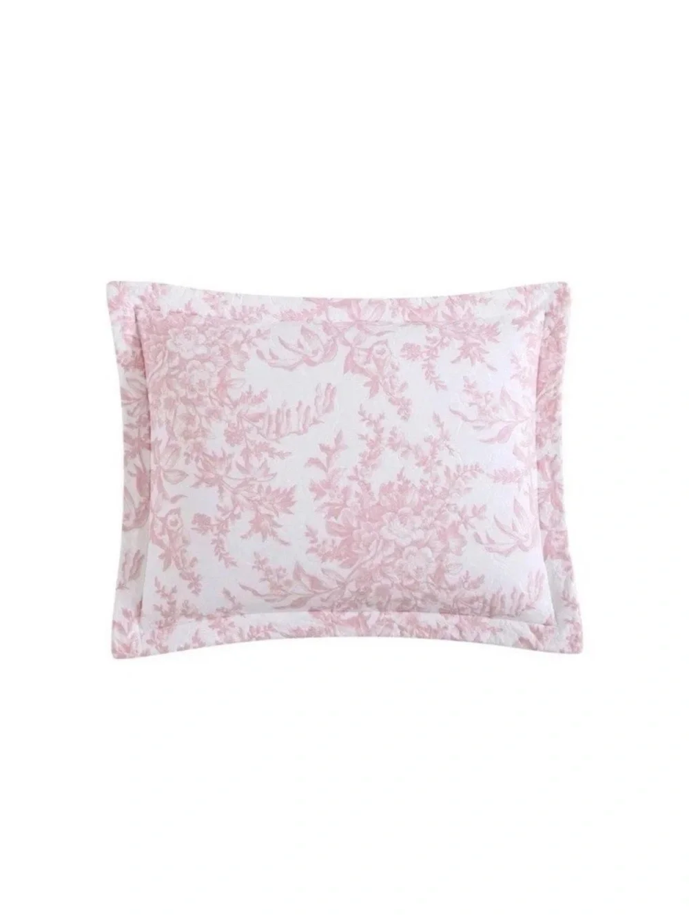 Laura Ashley Twin Pink Bedford Cotton 2Pc Quilt Set Reversible Floral NEW